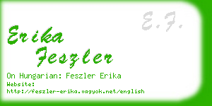 erika feszler business card
